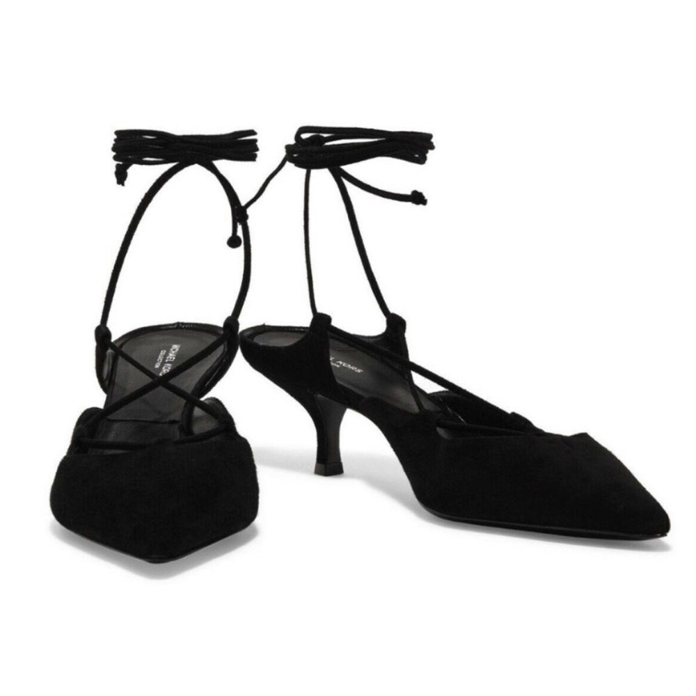 Michael Kors Collection Lace Up Kitten Heel